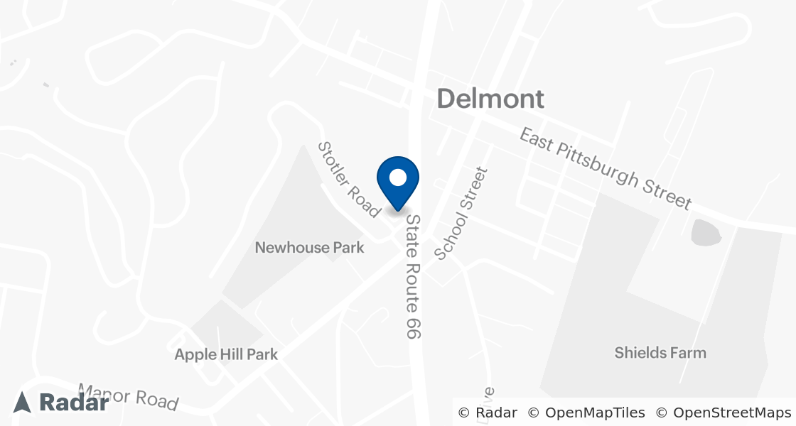 Map of Dairy Queen Location:: 100 Greensburg St, Delmont, PA, 15626-1302